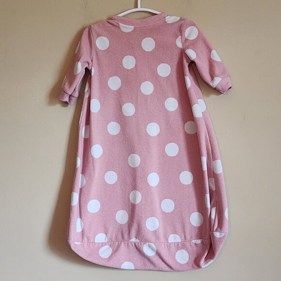 Carters Baby Polka Dot Bunny Fleece Sleep Bag Size 0-3 Months - Picture 4 of 5
